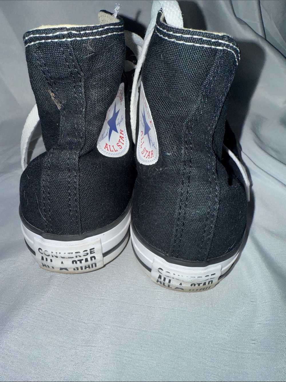 Converse Black and White High Top  Chuck Taylor shoes- women size 8 - Picture 3 of 7